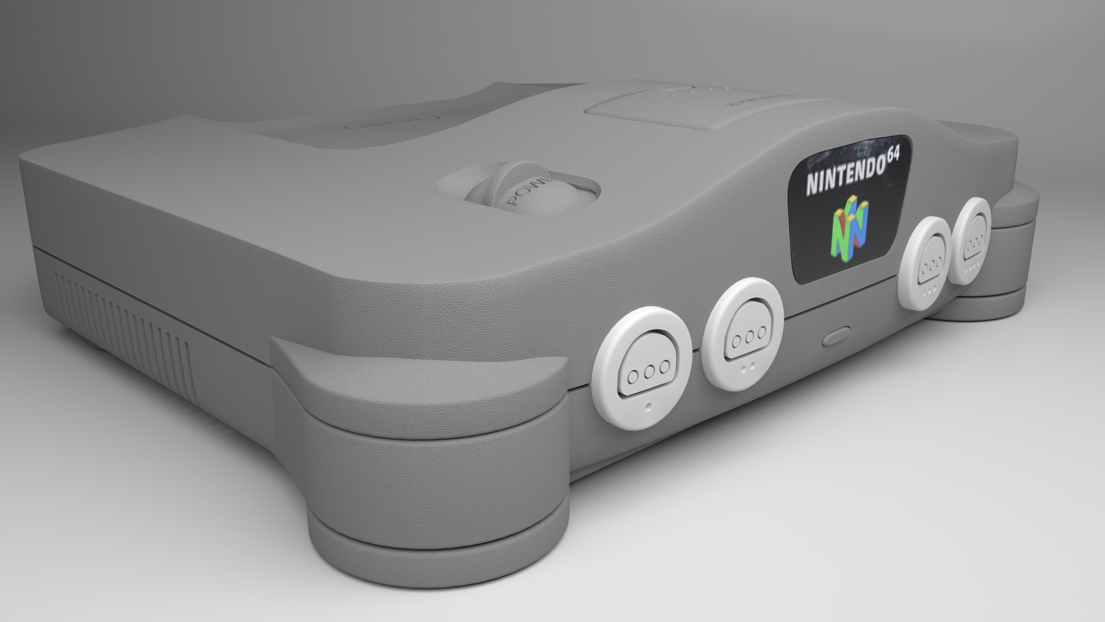 Nintendo 64 3D render