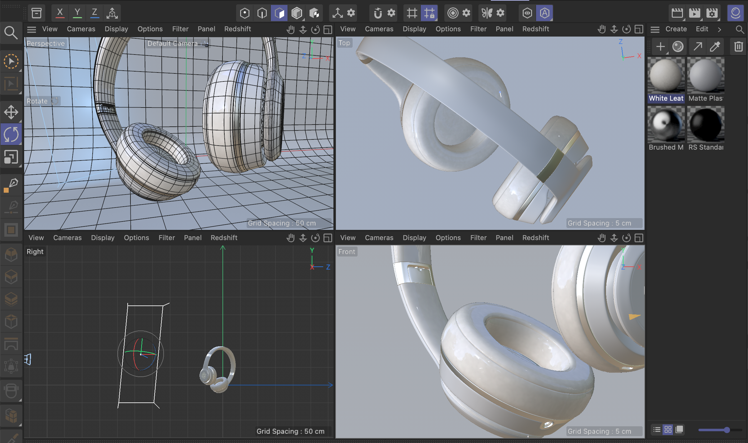 Cinema 4D texture study process